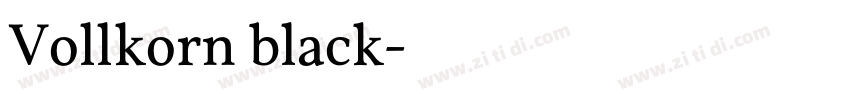Vollkorn black字体转换